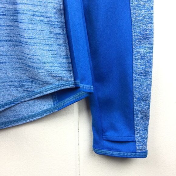 Athleta Running‎ Wild Heathered Blue Long Sleeve Top, Size Medium, Crew Neck - Picture 4 of 9